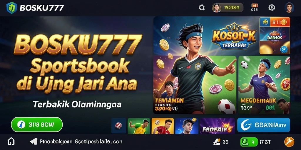 Tampilan menarik aplikasi BOSKU777 saat melakukan taruhan olahraga.