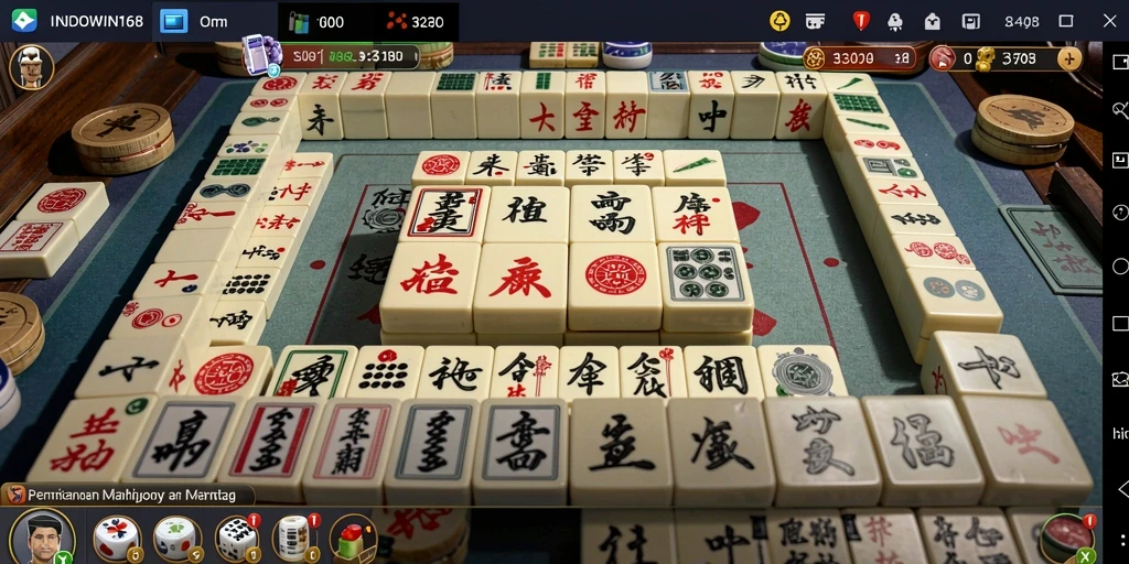 Screenshot gameplay INDOWIN168 menampilkan pengalaman bermain Mahjong yang menarik.