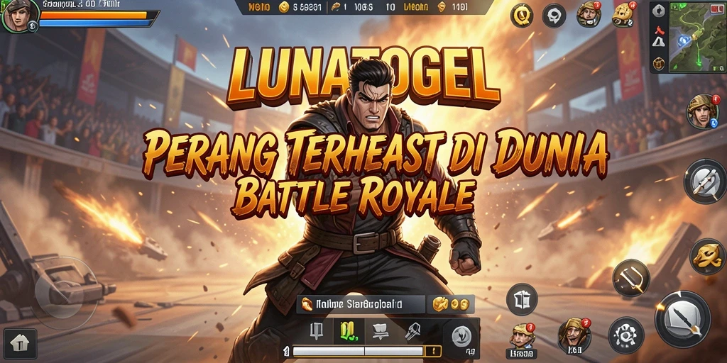 Screenshot gameplay menegangkan dari LUNATOGEL dalam pertempuran Battle Royale.