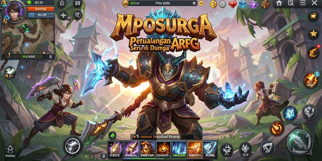 Tampilan gameplay seru dan penuh aksi di MPOSURGA.