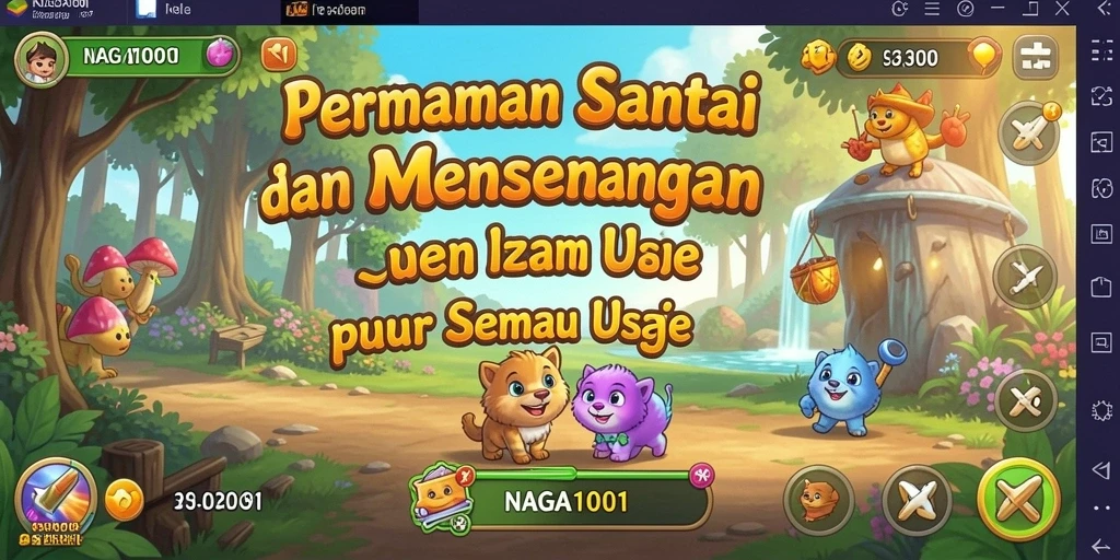 Screenshot NAGA1001 menampilkan gameplay santai yang menghibur.