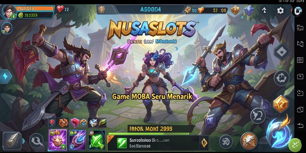 Screenshot gameplay NUSASLOTS menampilkan aksi pertarungan seru.