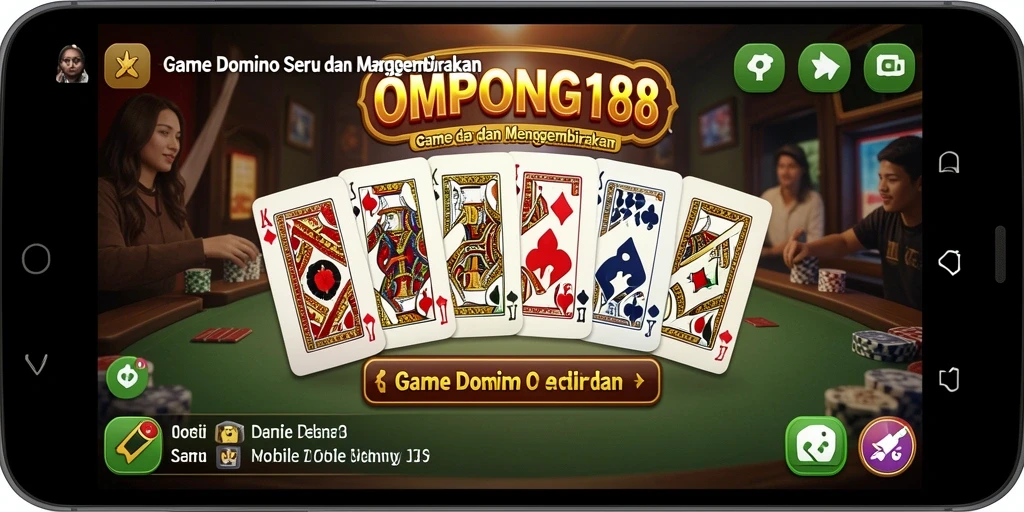 Tampilan menarik dalam gameplay Domino OMPONG188.