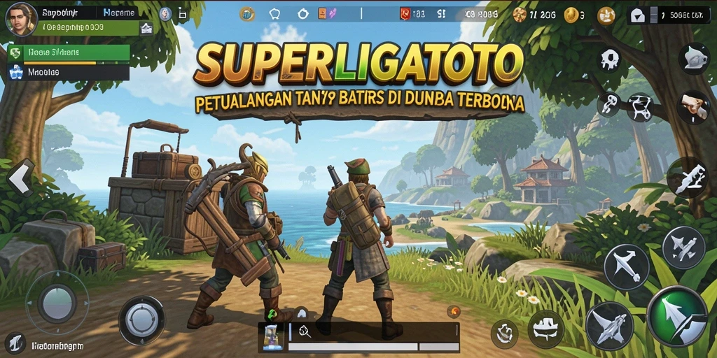 Tangkapan layar dari gameplay Superligatoto memperlihatkan eksplorasi dunia terbuka.
