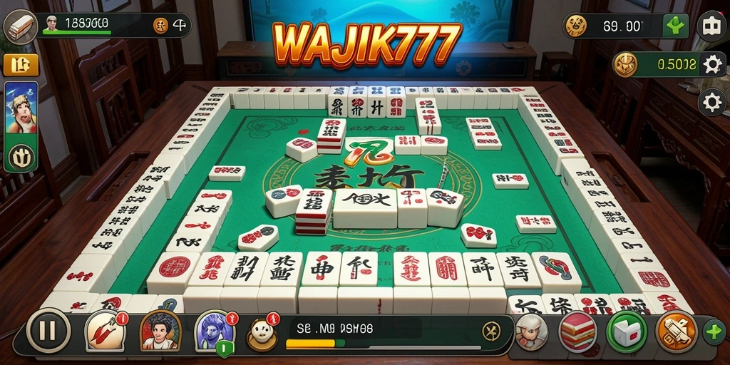Tampilan gameplay yang menarik dari WAJIK777, menunjukkan level Mahjong yang menantang.